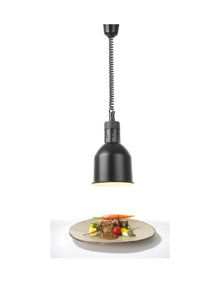 OUTLET: vendita online LAMPADA TERMICA CILINDRICA REGOLABILE NERA CM.70/ 150 W.250 HENDI in offerta