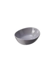 FINGER FOOD PORCELLANA: vendita online CIOTOLA OVALE GRIGIO CM.15,6X12,6X5,2H LEONE IN PORCELLANA DUBAI in offerta