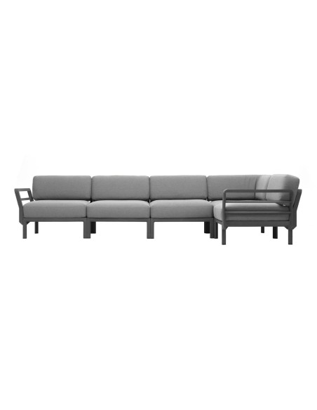 SALOTTINI: vendita online DIVANO MAXIMO 5 STRUTTURA MODULAR SYSTEM BASALTO CON KIT CUSCINI LAVA SUNBRELLA NARDI in offerta