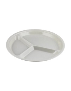 PIATTI: vendita online PIATTO PIANO CM. 28 IN 3 SCOMPARTI IN MELAMINA BIANCO in offerta