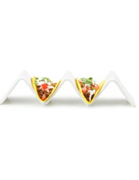 ACCESSORI: vendita online PORTA TACOS 2 POSTI CM.21,4X5,2 IN PORCELLANA BIANCO in offerta