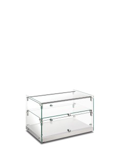 CRN20 VETRINA SOPRABANCO NEUTRA UNA MENSOLA IN VETRO MM.555X361X379H