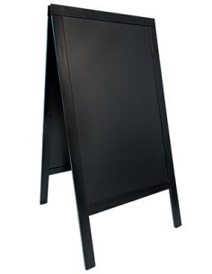 LAVAGNE: vendita online LAVAGNA DA TERRA SANDWICH SECURIT 125 X 70 CM IN LEGNO NERO in offerta