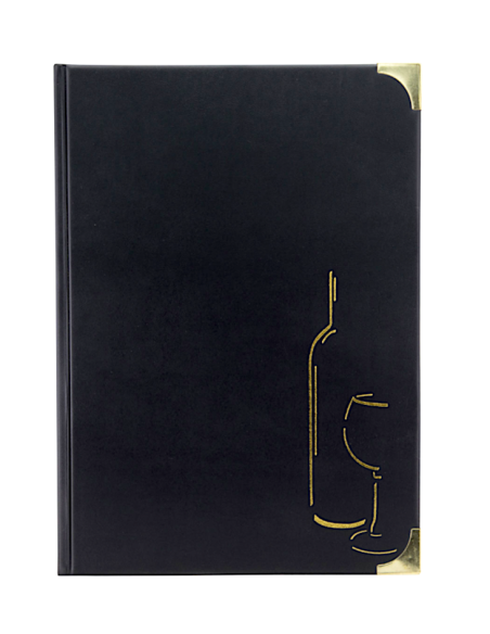 MENÃ: vendita online PORTAMENU' CARTA VINI BASIC SECURIT A4 NERO 31,5 X 24 IN PVC in offerta