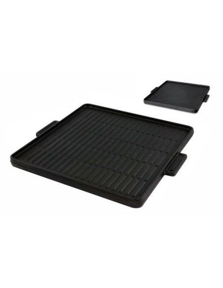 PIASTRE COTTURA PIETRA: vendita online PIASTRA COTTURA QUADRATA CM. 38X38 DOUBLE FACE IN GHISA SMALTATA in offerta