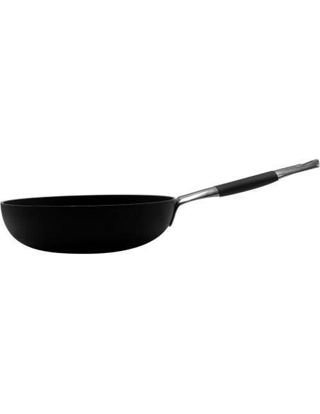 AL-BLACK: vendita online PADELLA SVASATA AL-BLACK CM.24 H,6,5 IN ALLUMINIO CON MANICO NERO BALDASSARE AGNELLI in offerta