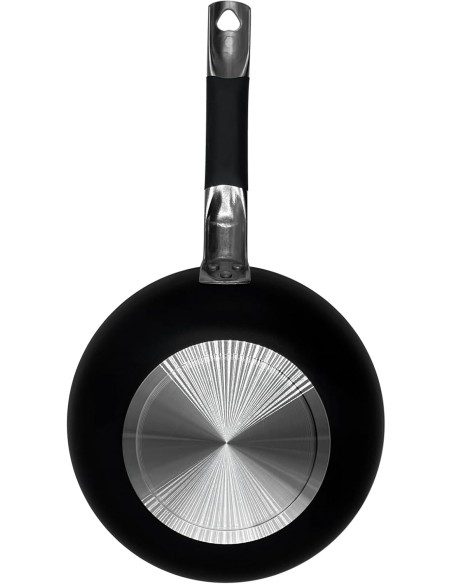 AL-BLACK: vendita online PADELLA SVASATA AL-BLACK CM.24 H,6,5 IN ALLUMINIO CON MANICO NERO BALDASSARE AGNELLI in offerta