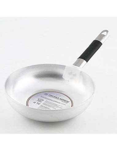 ALLUMINIO: vendita online PADELLA SVASATA ALTA A SALTARE IN ALLUMINIO 3MM COOL CON 1 MANICO DIAMETRO Ø CM 24 BALDASSARE AGNEL...