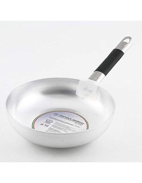 ALLUMINIO: vendita online PADELLA SVASATA ALTA A SALTARE IN ALLUMINIO 3MM COOL CON 1 MANICO DIAMETRO Ø CM 24 BALDASSARE AGNEL...