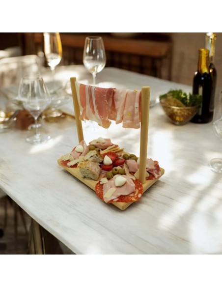 VASSOI-TAGLIERI: vendita online TAGLIERE APPENDI SALUMI 38 X 25 X ALTEZZA 27 CM IN LEGNO DI FAGGIO MASSELLO in offerta