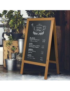 LAVAGNE: vendita online LAVAGNA DA TERRA SANDWICH SECURIT 125 X 70 CM IN LEGNO in offerta 2