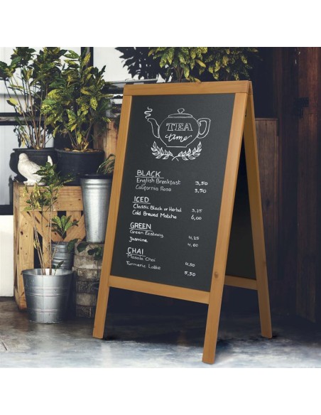 LAVAGNE: vendita online LAVAGNA DA TERRA SANDWICH SECURIT 125 X 70 CM IN LEGNO in offerta