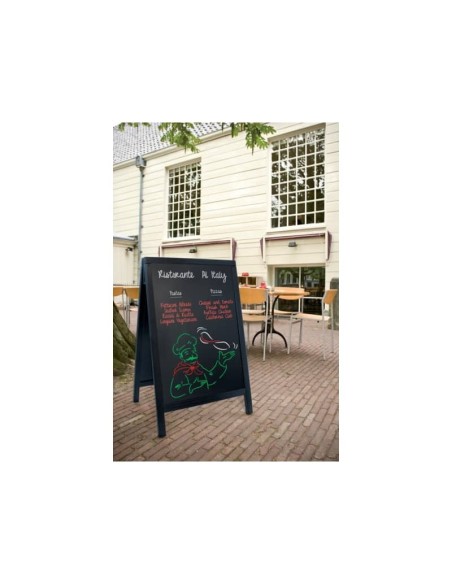 LAVAGNE: vendita online LAVAGNA DA TERRA SANDWICH SECURIT 125 X 70 CM IN LEGNO NERO in offerta