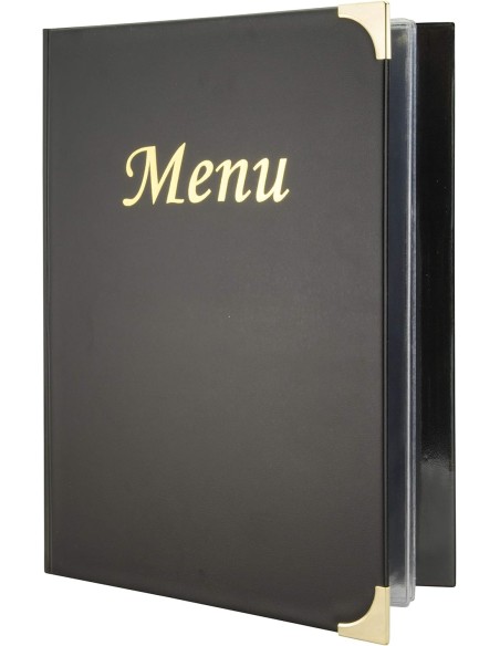 MENÃ: vendita online PORTAMENU' BASIC A4 NERO 10 PAGINE 31,5 X 24 CM IN PVC in offerta
