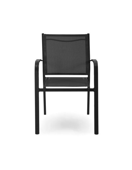 OUTLET: vendita online POLTRONA SULLIVAN ANTRACITE CM.61X56X84H ALLUMINIO IMPILABILE in offerta