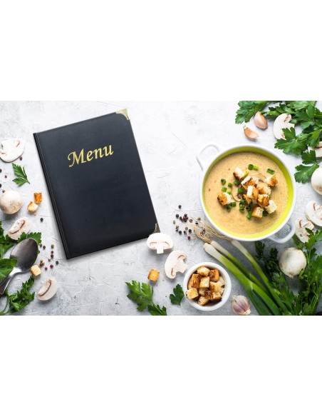 MENÃ: vendita online PORTAMENU' BASIC A4 NERO 10 PAGINE 31,5 X 24 CM IN PVC in offerta