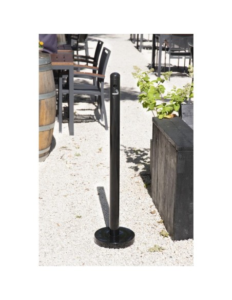 POSACENERE: vendita online POSACENERE DA ESTERNO SECURIT ALTEZZA 100 CM IN ACCIAIO VERNICIATO NERO in offerta