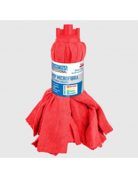 ACCESSORI: vendita online MOP MICROFIBRA FRANGIA TAGLIATA GR.260 ROSSO in offerta