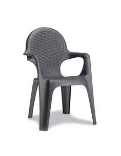 SEDIE-POLTRONE: vendita online POLTRONA MONOBLOCCO INTRECCIATA ANTRACITE IN RESINA in offerta