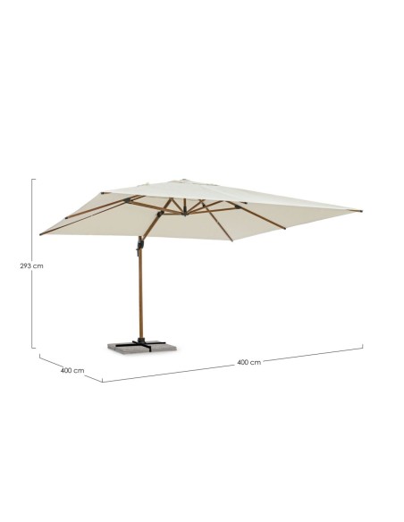 OMBRELLONI: vendita online OMBRELLONE ORION BIZZOTTO 4 X 4 METRI BRACCIO IN LEGNO NATURALE TELO BEIGE (NO BASE) in offerta