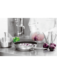 ACCIAIO: vendita online PADELLA 1 MANICO Ø 24 CM SERIE 1000 IN ACCIAIO INOX PADERNO in offerta 2