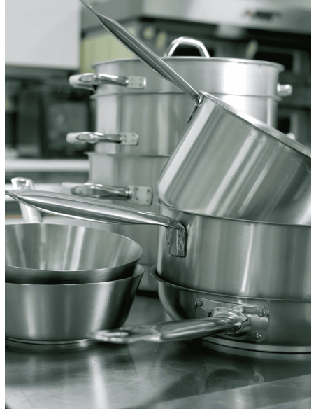 SERIE 1000: vendita online CASSERUOLA ALTA 2 MANIGLIE SERIE 1000 Ø 50 CM IN ACCIAIO INOX PADERNO in offerta