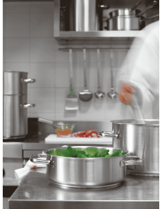 SERIE 1000: vendita online CASSERUOLA BASSA 2 MANIGLIE SERIE 1000 Ø 45 CM IN ACCIAIO INOX PADERNO in offerta 2