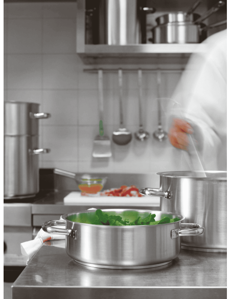 SERIE 1000: vendita online CASSERUOLA BASSA 2 MANIGLIE SERIE 1000 Ø 45 CM IN ACCIAIO INOX PADERNO in offerta
