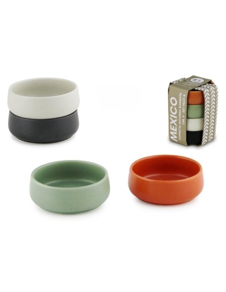 INSALATIERE-CIOTOLE-COPPETTE: vendita online COPPETTA TONDA BOMBATA MEXICO CONF. 4 CM.9 COLORI ASSORTITI in offerta