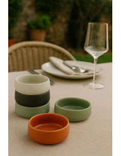 INSALATIERE-CIOTOLE-COPPETTE: vendita online COPPETTA TONDA BOMBATA MEXICO CONF. 4 CM.9 COLORI ASSORTITI in offerta 2