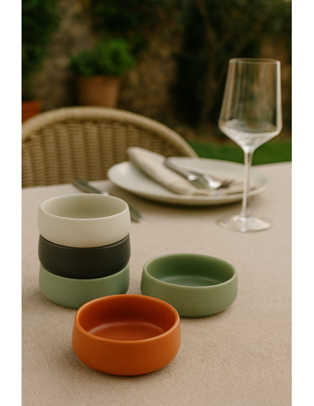INSALATIERE-CIOTOLE-COPPETTE: vendita online COPPETTA TONDA BOMBATA MEXICO CONF. 4 CM.9 COLORI ASSORTITI in offerta