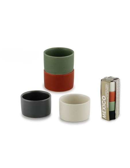 INSALATIERE-CIOTOLE-COPPETTE: vendita online COPPETTA TONDA CILINDRICA MEXICO CONF. 4 CM.6,5 COLORI ASSORTITI in offerta