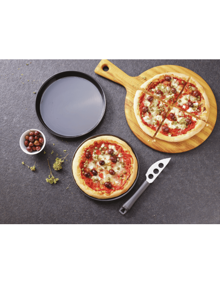 TEGLIE FERRO-ALLUMINIO-ACCIAIO: vendita online TEGLIA PIZZA Ø 28 CM PADERNO IN FERRO BLU in offerta