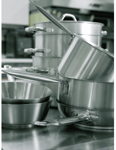 ACCIAIO: vendita online CASSERUOLA BASSA 1 MANICO Ø 36 CM SERIE 1000 IN ACCIAIO INOX PADERNO in offerta 2
