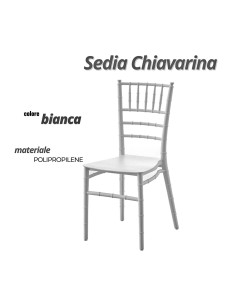 CHIAVARINA SEDIA BIANCA POLIPROPILENE