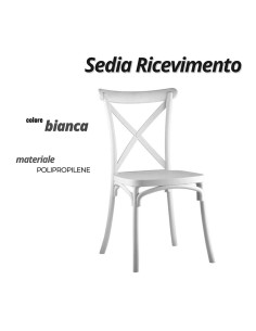 RICEVIMENTO SEDIA BIANCA POLIPROPILENE