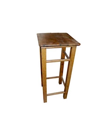 SGABELLO LEGNO DI FAGGIO H.73CM SEDUTA QUADRATA CM.35X35