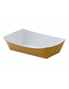 KRAFT CF 100 VASCHETTA FRITTI CM.18X12X4H ML.500 AVANA/BIANCO