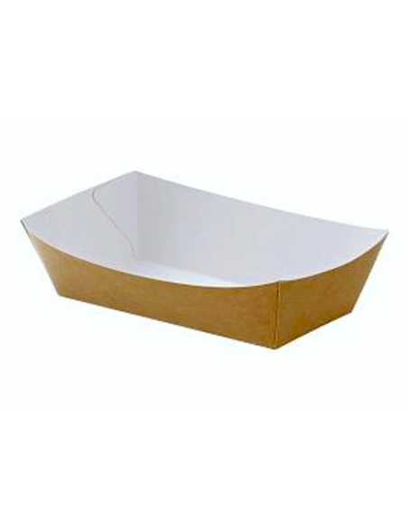 KRAFT CF 100 VASCHETTA FRITTI CM.18X12X4H ML.500 AVANA/BIANCO