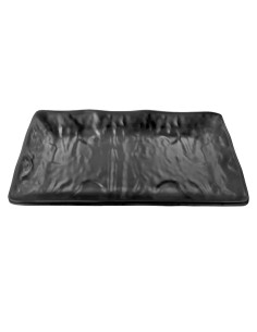 VASSOIO RETTANGOLARE CM.20,3X12,6 ORGANIC IN MELAMINA NERO su Popol...