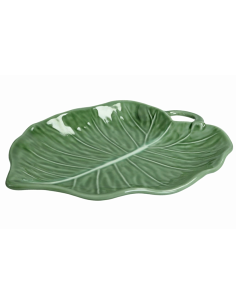 TIGLIO VASSOIO FOGLIA CM.25X19 VERDE 51558