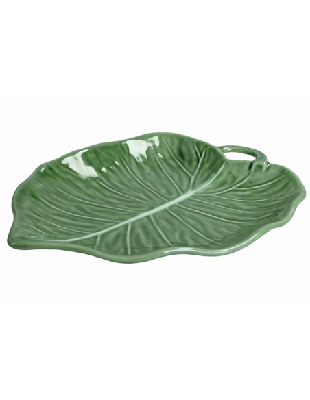 TIGLIO VASSOIO FOGLIA CM.25X19 VERDE 51558