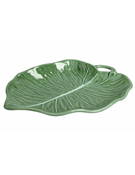TIGLIO VASSOIO FOGLIA CM.30X22,5 VERDE 51559
