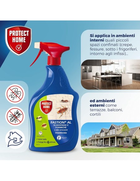 INSETTICIDI: vendita online INSETTICIDA FASTION AL 1 LITRO PROTECT HOME SCARAFAGGI E FORMICHE in offerta