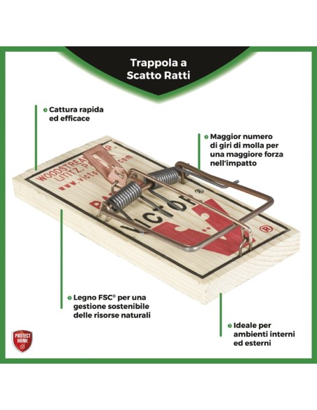 TRAPPOLE: vendita online TRAPPOLA A SCATTO VICTOR PROTECT HOME PER RATTI in offerta