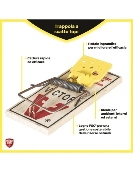 TRAPPOLE: vendita online TRAPPOLA A SCATTO VICTOR PROTECT HOME PER RATTI SET 2 PEZZI in offerta