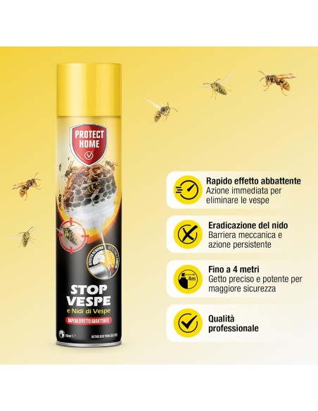 INSETTICIDI: vendita online INSETTICIDA SCHIUMOGENO A GETTO STOP VESPE 750 ML PROTECT HOME in offerta