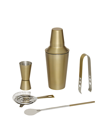 SET COCKTAIL GOLD ACCIAIO INOX 203465