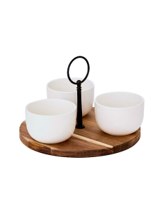 ELEGANCE SET APERITIVO 3 CIOTOLE CON SUPPORTI 207290
