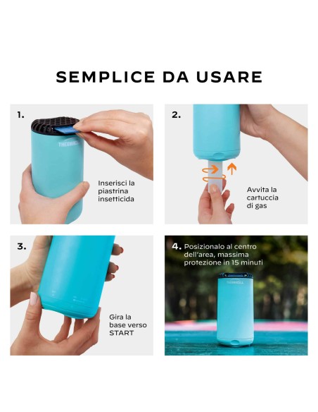 INSETTICIDI: vendita online DISPOSITIVO REPELLENTE ANTIZANZARA MINI HALO BLU THERMACELL in offerta